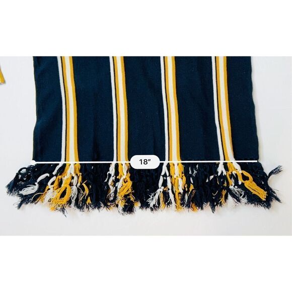 Cremieux Blue Striped Dolman Hand Tied Fringe Sweater sz Small Modern Boho - Picture 8 of 11